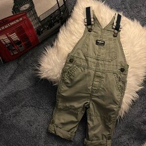 OshKosh B’gosh Olive Green Toddler Overalls~Size 2T